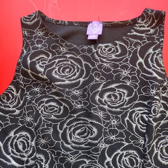 Jolie floral design cocktail dress women's size L - Picture 3 of 4